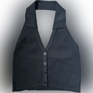 Princess Polly Collared Halter Crop Top Size M/L